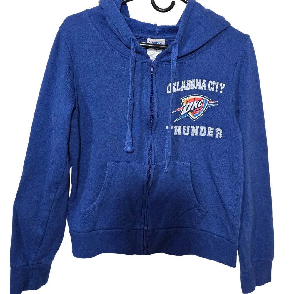 NBA Oklahoma City Thunder Full Zip Hoodie Royal Blue Size Medium Great Condition